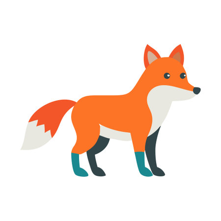 Cute fox icon vector isolated on white background for your web and mobile app design, Cute fox logo conceptのイラスト素材