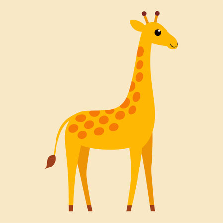 Giraffe icon. Flat illustration of giraffe vector icon for webのイラスト素材