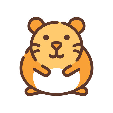 Hamster icon vector isolated on white background for your web and mobile app design, Hamster logo conceptのイラスト素材