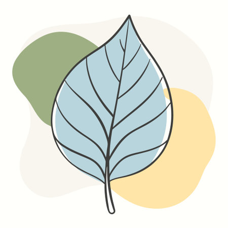 Leaf icon. Hand drawn illustration of leaf vector icon for web designのイラスト素材
