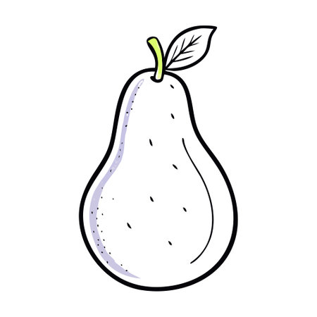 pear icon over white background, colorful design. vector illustrationのイラスト素材