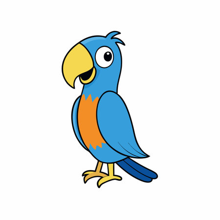 cute parrot animal isolated icon vector illustration designicon vector illustration design