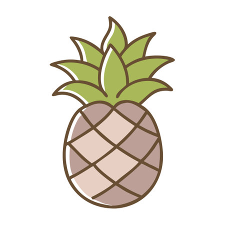 pineapple tropical fruit icon vector illustration design vector illustration design graphic flatのイラスト素材