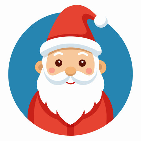 santa claus vector illustration. christmas character flat design.のイラスト素材