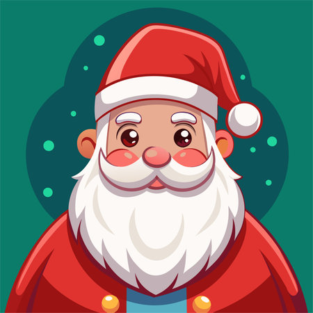 Santa Claus cartoon character. Vector illustration. Merry Christmas and Happy New Year.のイラスト素材
