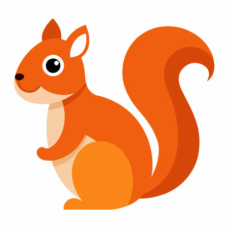 Squirrel icon. Flat illustration of squirrel vector icon for web designのイラスト素材