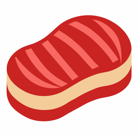Steak icon. Isometric of steak vector icon for web designのイラスト素材