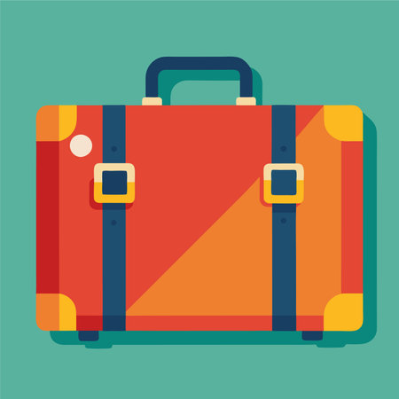 Suitcase icon. Flat illustration of suitcase icon for web designのイラスト素材