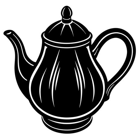Teapot. Vector illustration of a teapot on a white background.のイラスト素材