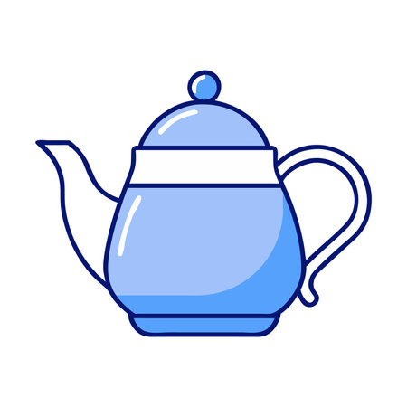 Coffee pot isolated icon vector illustration graphic design in blue colorのイラスト素材