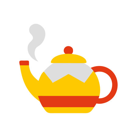 teapot icon. tea time related icon. colorful design. vector illustrationのイラスト素材