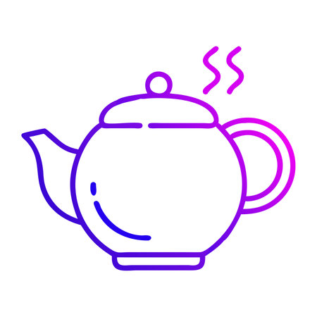 Tea pot flat icon. Teapot gradient style design, designed for web and app. Eps 10のイラスト素材