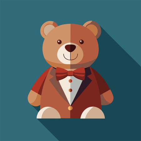 Teddy bear icon. Flat illustration of Teddy bear icon for web designのイラスト素材