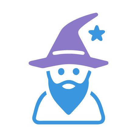 Wizard Icon Vector. Flat Color Ladder Design. Illustrationのイラスト素材