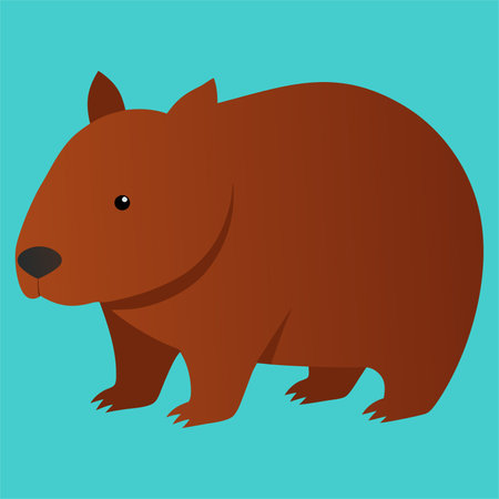 Cute cartoon beaver on blue background. Vector illustration. Eps 10.のイラスト素材
