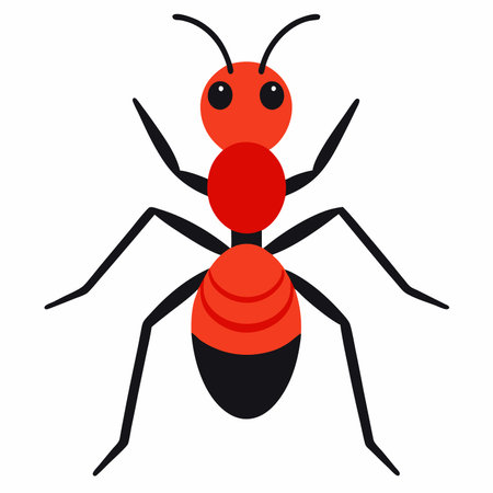 Ant icon isolated on white background. Vector illustration. Eps 10.のイラスト素材