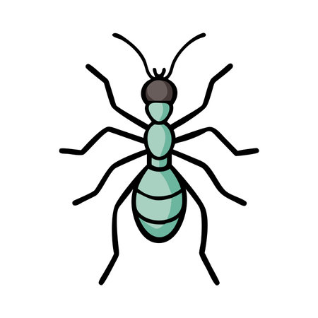 Ant flat icon. Isolated on white background. Vector illustration.のイラスト素材