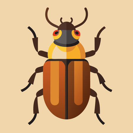 beetle design over beige background vector illustration eps10
