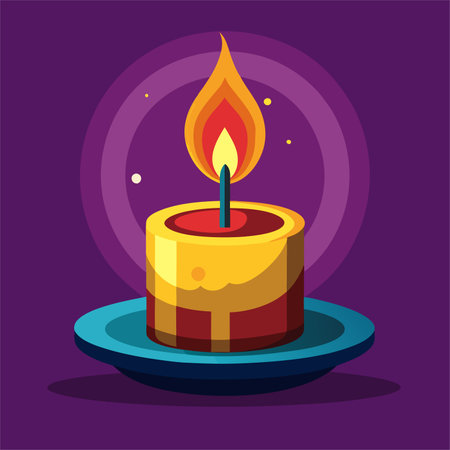 Candle icon. Flat illustration of candle vector icon for web designのイラスト素材