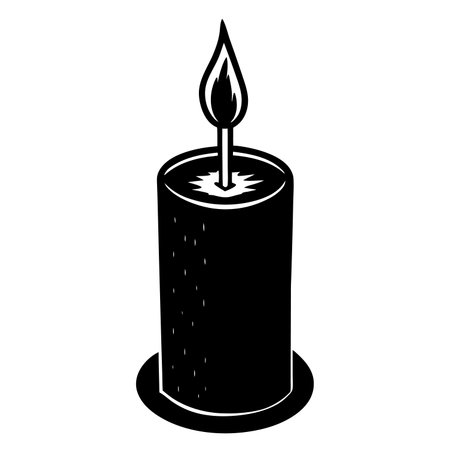 Candle icon. Simple illustration of candle vector icon for web design isolated on white backgroundのイラスト素材