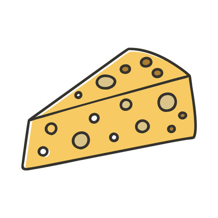 Cheese flat icon isolated on white background for your web and mobile app design