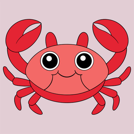 Cute crab. Cartoon character Vector illustration for your design.のイラスト素材