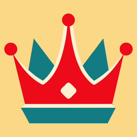 Crown icon. Vector illustration in flat style. Royal symbol.のイラスト素材