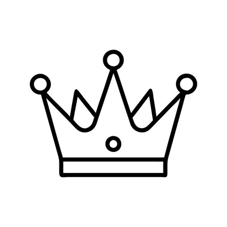 Crown icon vector isolated on white background, Crown transparent sign, linear symbol and stroke design elements in outline styleのイラスト素材