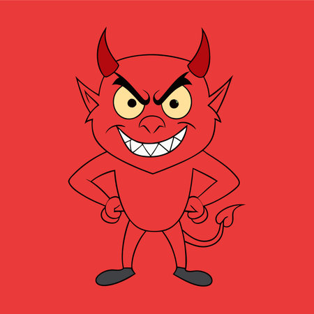 Devil concept with icon design, vector illustration 10 eps graphic.のイラスト素材