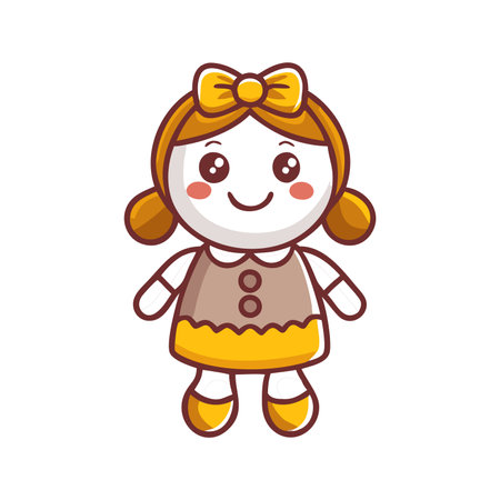 cute little girl cartoon character vector illustration design. eps 10のイラスト素材