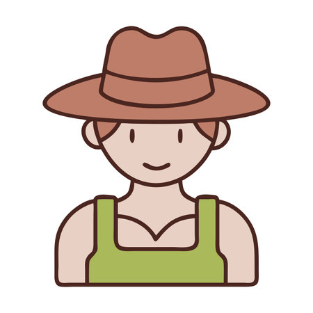 farmer avatar character icon vector illustration design graphic flat style vector illustrationのイラスト素材