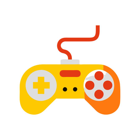 Gamepad icon in flat design style. Game controller vector illustration.