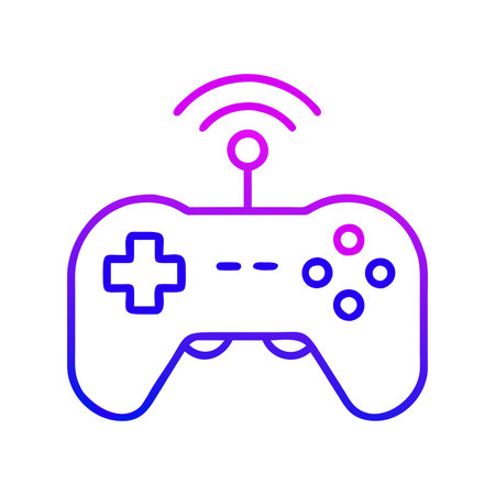 Gamepad vector icon. Game controller linear icon. Modern flat style.