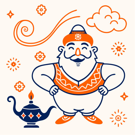 Vector illustration of Happy Ganesh Chaturthi. Greeting card.のイラスト素材