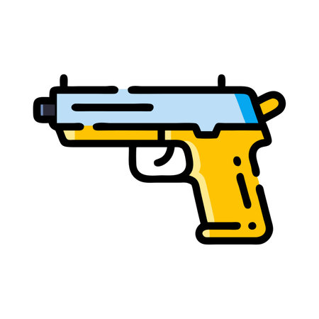 Gun Vector Icon Sign Icon Vector Illustration For Personal And Commercial Use... Clean Look Trendy Icon...のイラスト素材