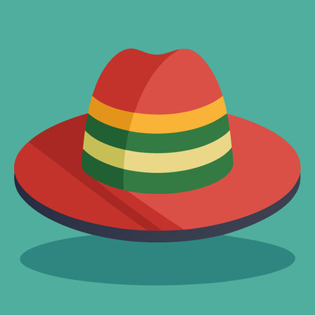 Mexican hat design over green background, vector illustration. Eps 10.のイラスト素材