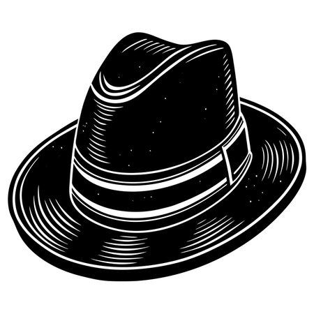 Illustration of a cowboy hat on a white background, vector illustrationのイラスト素材