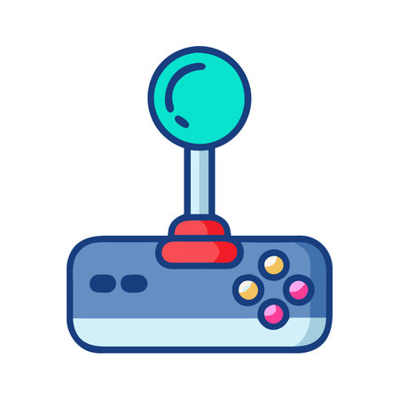 Joystick icon in flat style. Gamepad vector illustration on white isolated background. Gamepad business concept.のイラスト素材