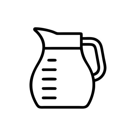 coffee kettle icon over white background, line style, vector illustrationのイラスト素材