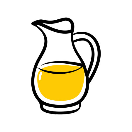 Jug of orange juice icon on white background. Vector illustration.のイラスト素材