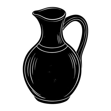 Vintage amphora isolated on white background. Hand drawn vector illustration.のイラスト素材