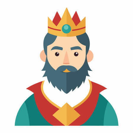 King of the Magi icon. Flat illustration of king of the Magi icon for web designのイラスト素材