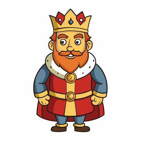 King cartoon icon. Cartoon illustration of king vector icon for web designのイラスト素材