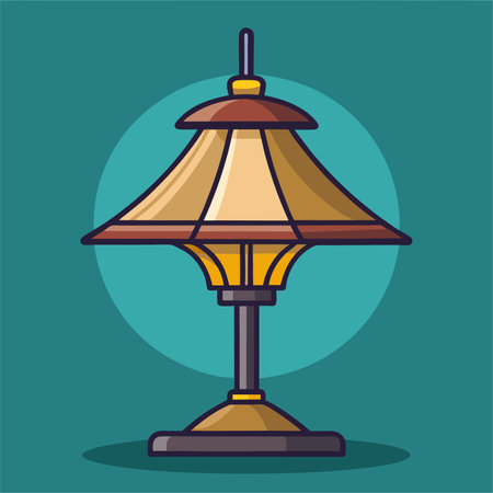 Lamp icon. Flat illustration of lamp vector icon for web designのイラスト素材