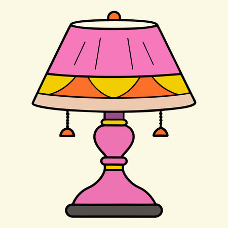 Illustration of a light lamp in a flat style. Vector illustrationのイラスト素材