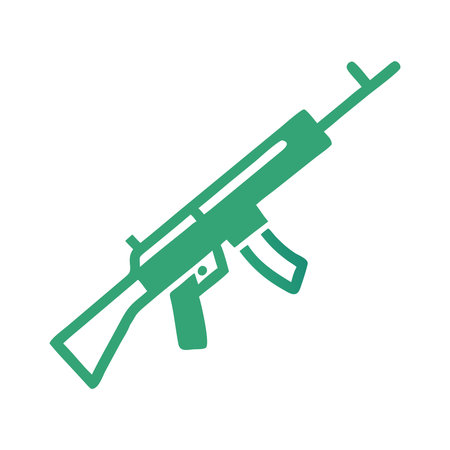 Machine gun icon vector isolated on white background for your web and mobile app design, Machine gun...