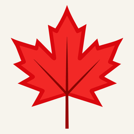 Maple leaf icon. Vector illustration. Flat design style eps 10