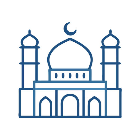 Mosque icon vector isolated on white background for your web and mobile app design, Mosque logo conceptのイラスト素材