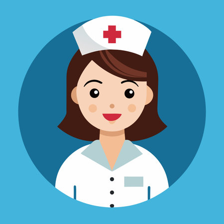 nurse avatar design, vector illustration eps10 graphic flat styleのイラスト素材