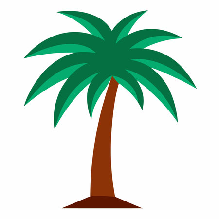Isolated palm tree icon on a white background, Vector illustration.のイラスト素材